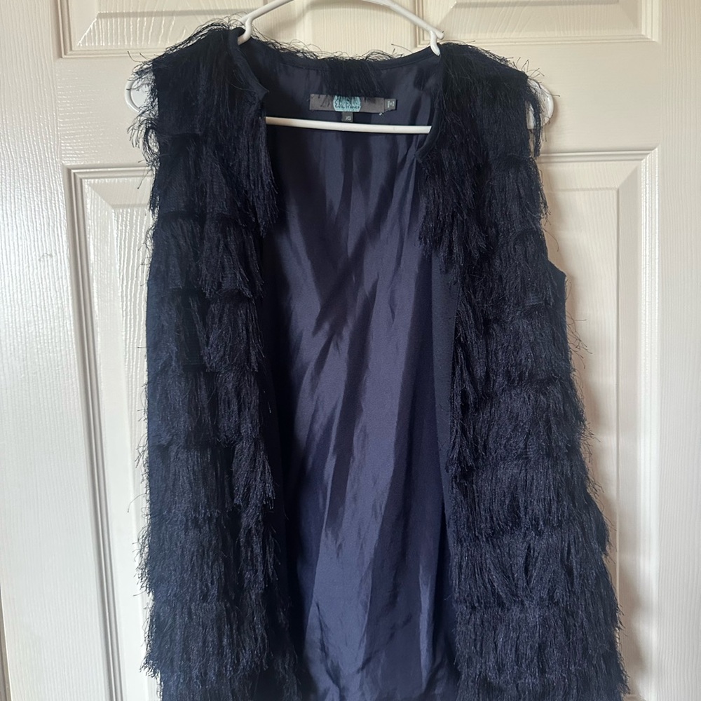 Eva Franco Black Faux Fur Vest